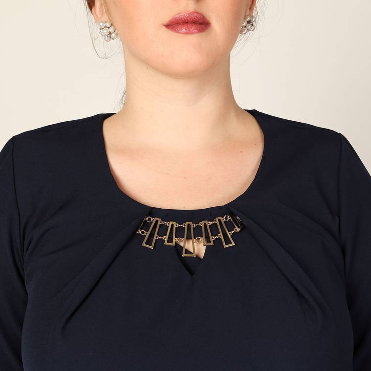 Платье-миди с карманами и украшением шир.  750, рис. 7