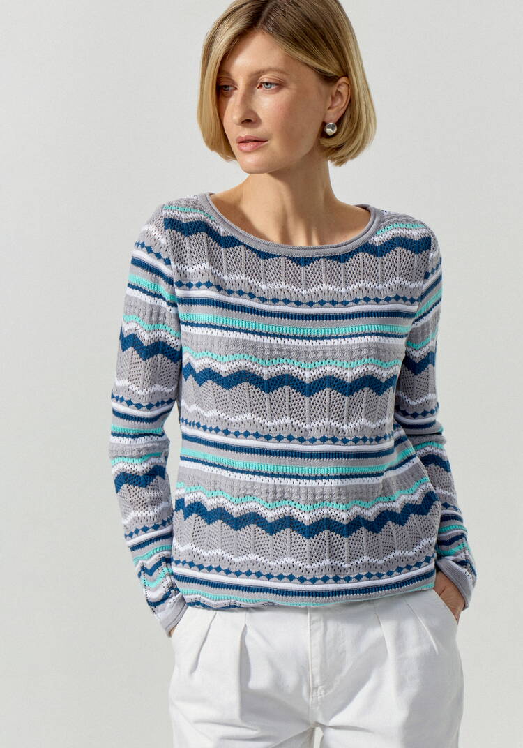 Джемпер с морским орнаментом шир.  750, рис. 8