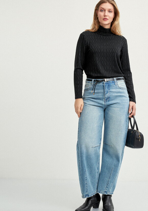 Водолазка с фактурным рисунком и воротом шир.  580, рис. 14