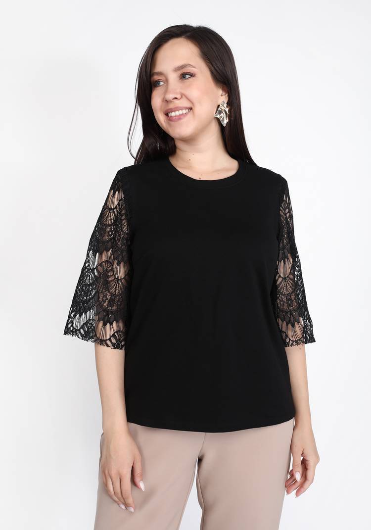 Топ-блуза с кружевным рукавом шир.  750, рис. 4