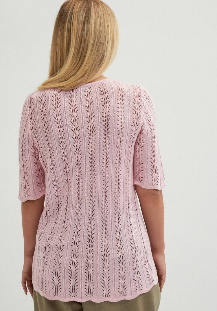 Джемпер с ажурным вертикальным рисунком шир.  750, рис. 19