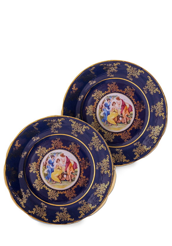 Набор кобальтовых тарелок, 2 шт. шир.  580, рис. 19