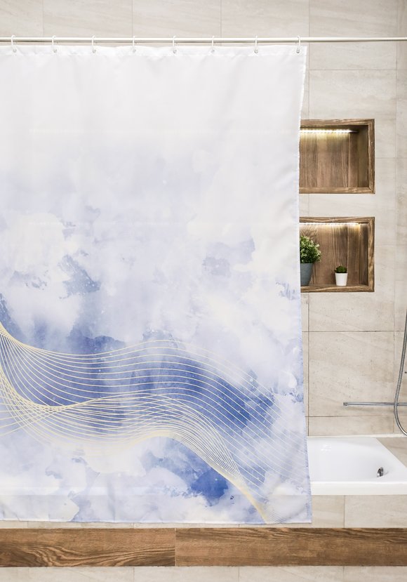 Штора для ванной Экзотика шир.  580, рис. 1