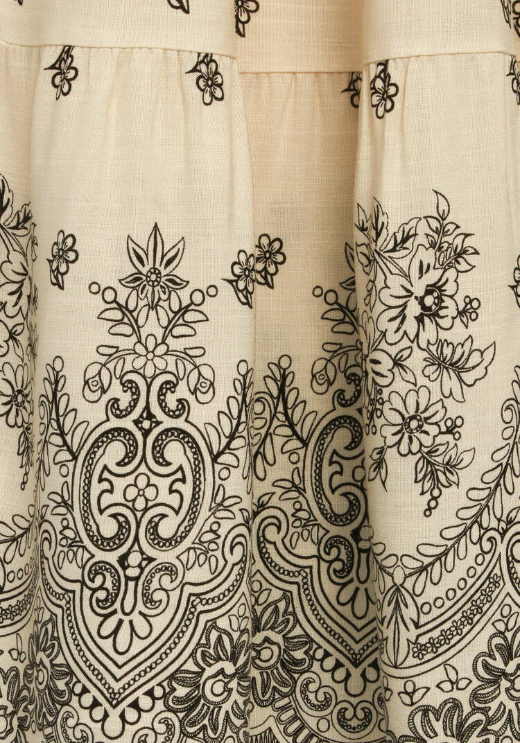 Юбка на резинке с купонным принтом шир.  750, рис. 17