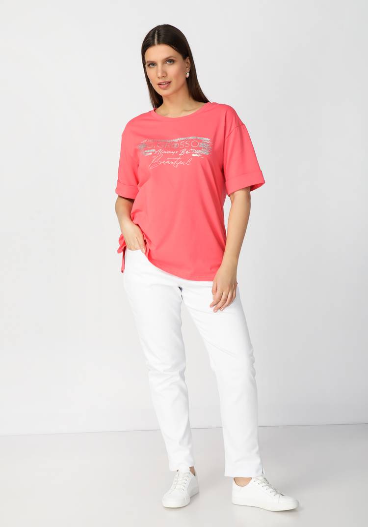 Футболка с принтом и разрезами по бокам шир.  750, рис. 10