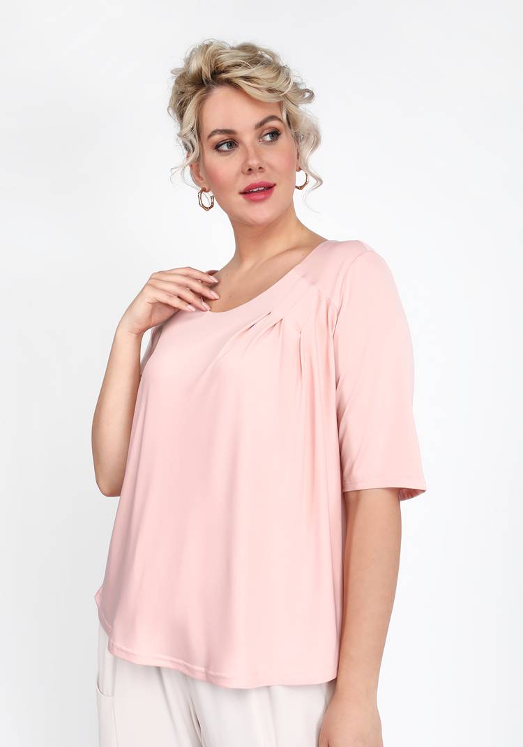 Блуза со складками на плече шир.  750, рис. 5