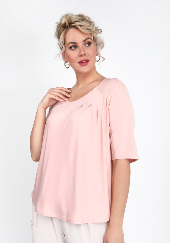 Блуза со складками на плече шир.  580, рис. 5