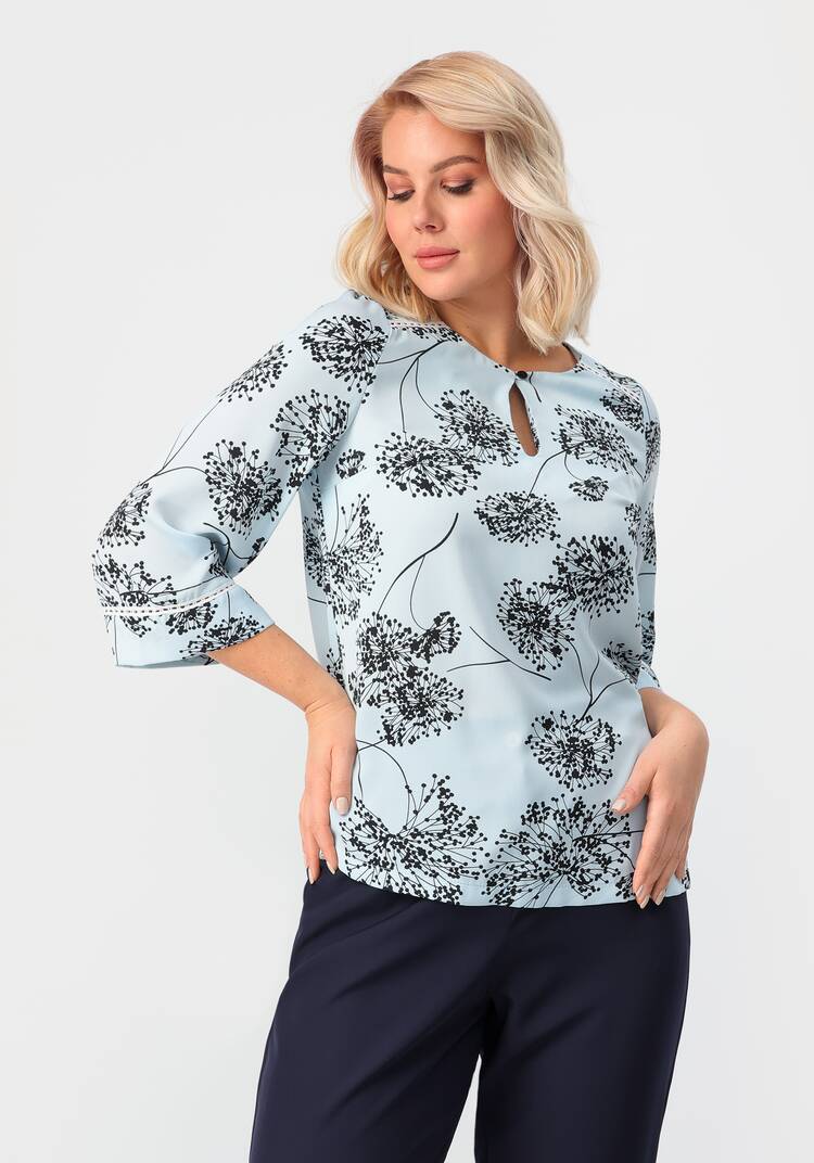 Блуза свободного кроя с рукавами 7/8 шир.  750, рис. 7