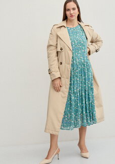 Платье миди из шифона с принтом