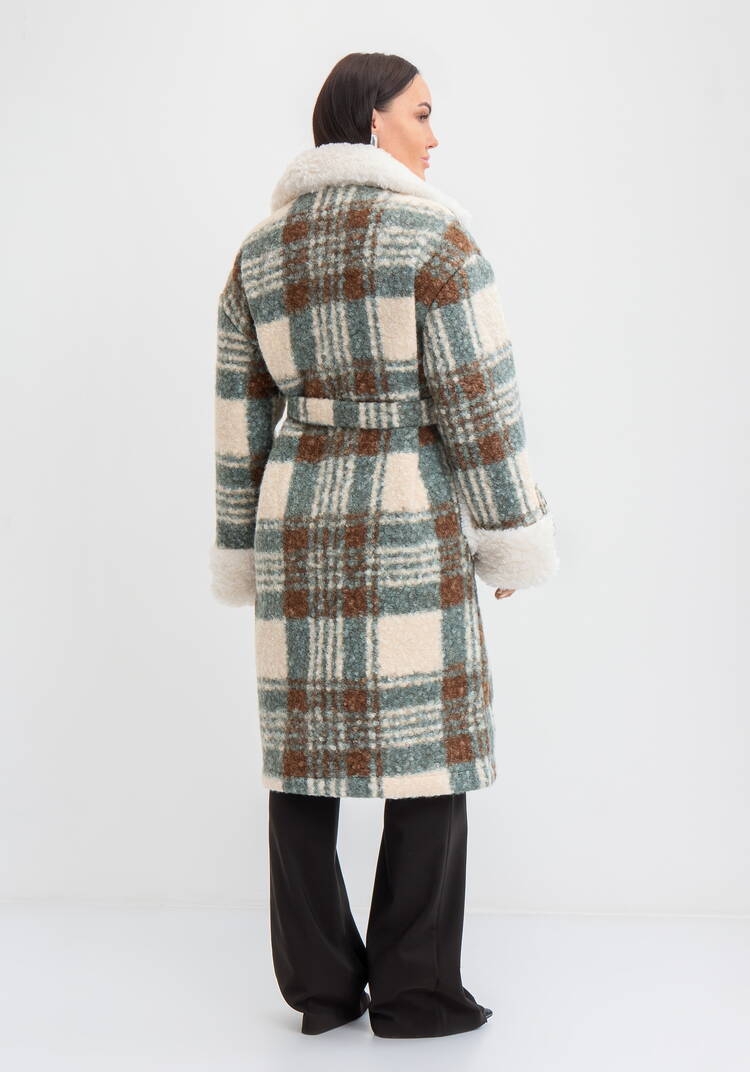 Пальто-эко в клетку шир.  750, рис. 10