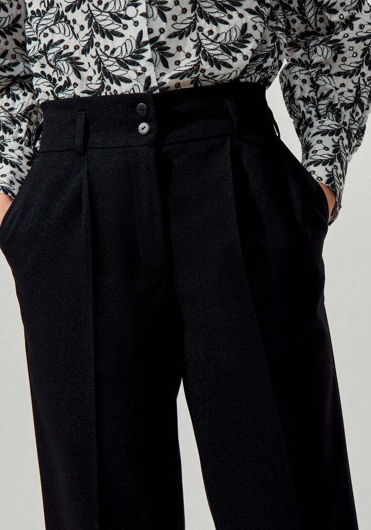 Брюки из костюмной ткани со стрелками шир.  750, рис. 5