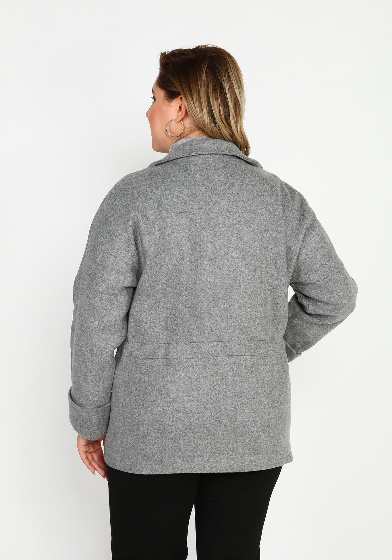 Жакет на кулиске с карманами Lorum, размер 58, цвет серый - фото 4