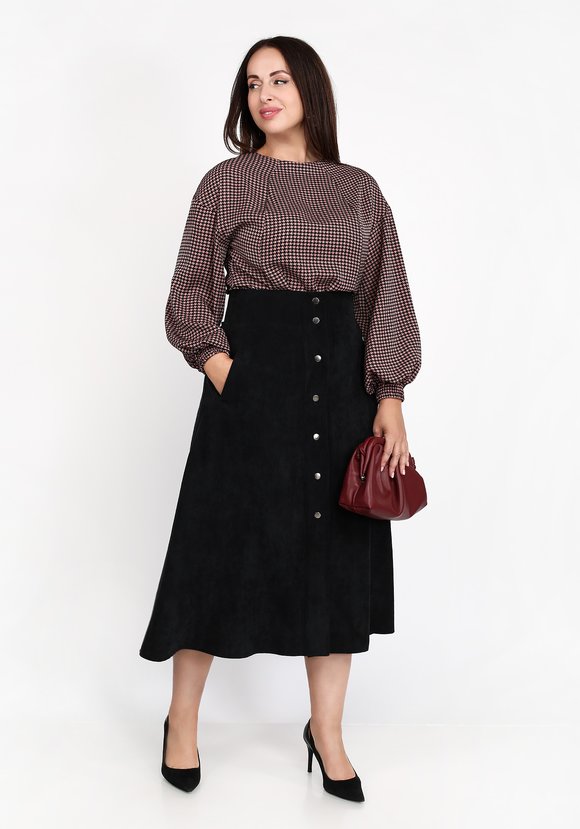 Блуза с принтом и молнией сзади шир.  580, рис. 1