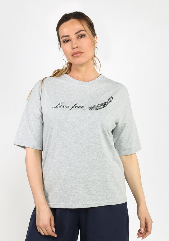 Футболка удлиненная с принтом шир.  580, рис. 9