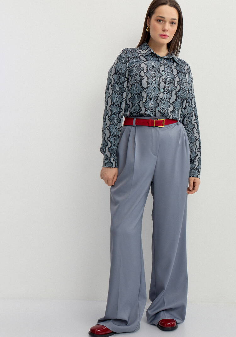 Рубашка удлинённая с анималистичным принтом шир.  750, рис. 6