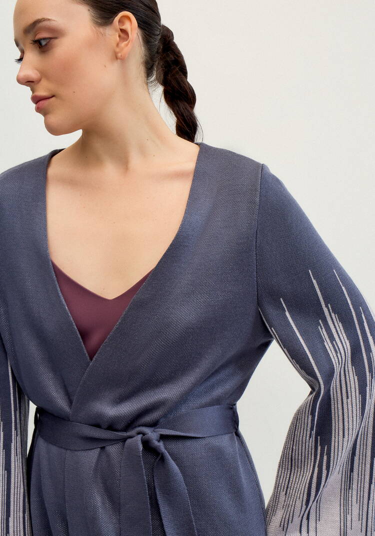 Кардиган удлиненный с принтом-абстракцией шир.  750, рис. 12