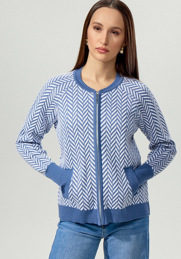 Бомбер женский на молнии с широкими манжетами шир.  580, рис. 11