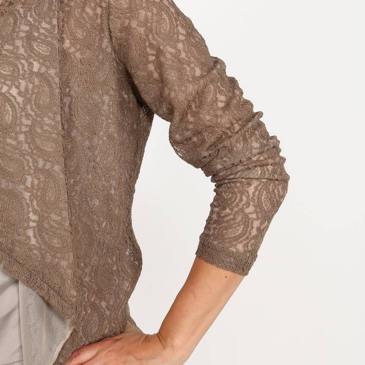 Кардиган кружевной с длинным рукавом шир.  750, рис. 7