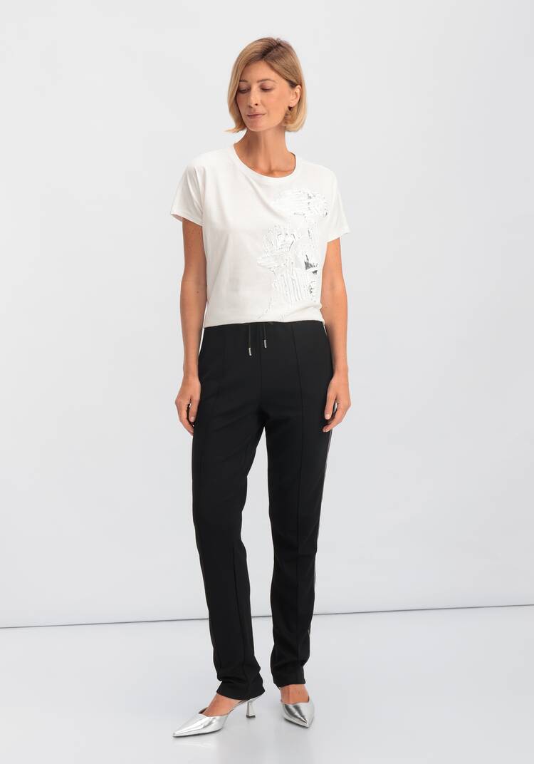 Брюки на резинке с лампасами и стрелками шир.  750, рис. 6