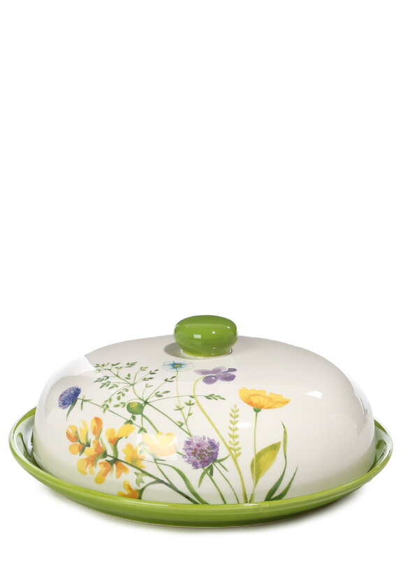 Блюдо для блинов с крышкой Полевые цветы шир.  580, рис. 1