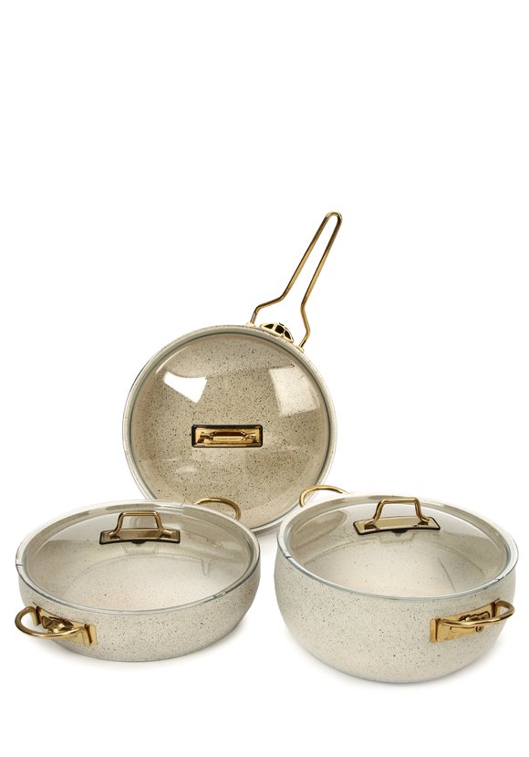 Набор посуды Белое золото, 6 предметов шир.  580, рис. 1