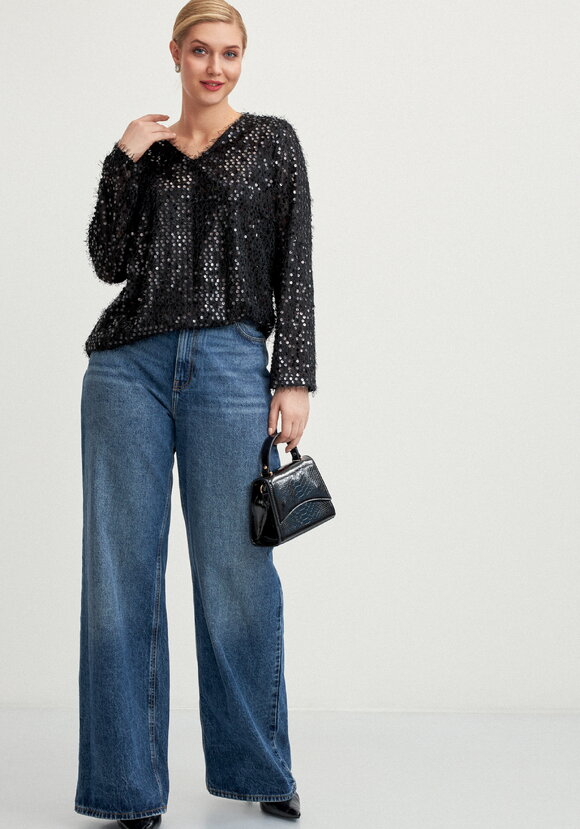 Джемпер с объемным ворсом и паетками шир.  580, рис. 15