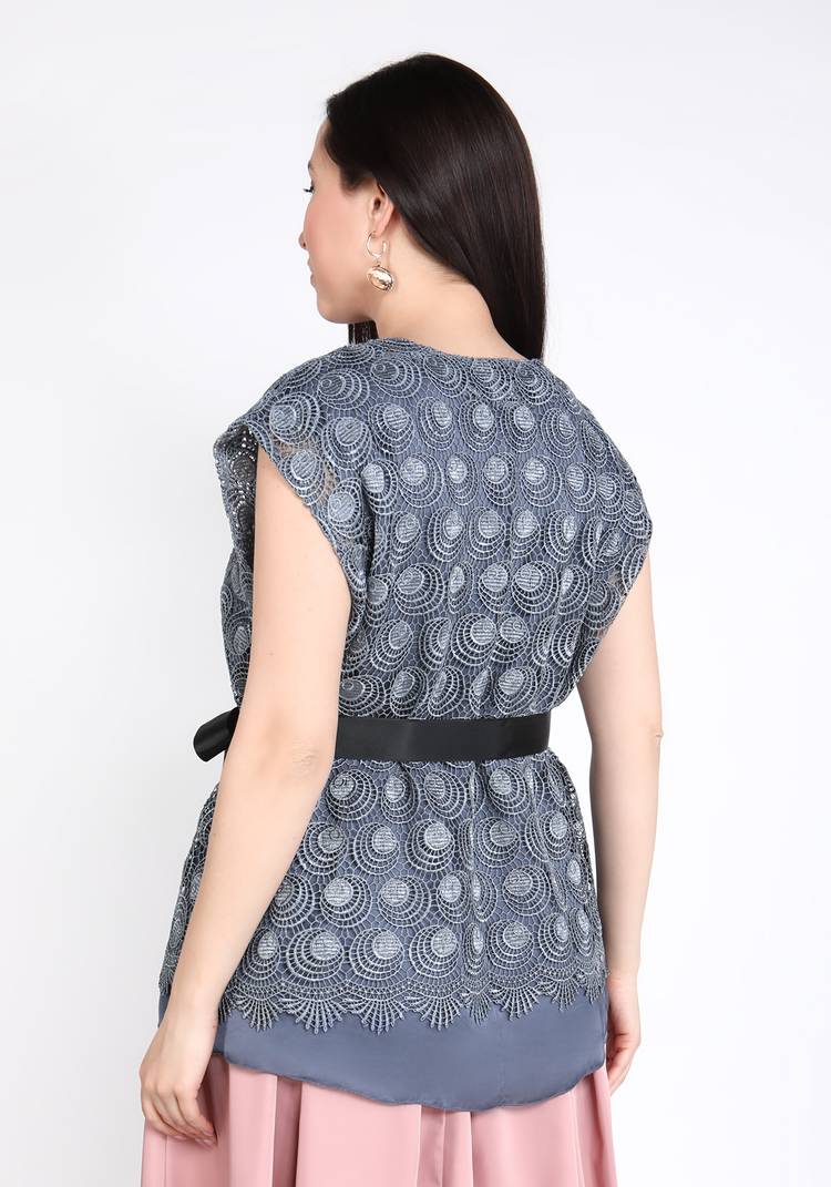 Топ-двойка из плетёного кружева шир.  750, рис. 3