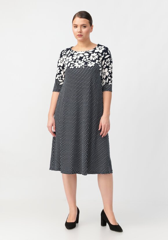 Платье Горох с принтом шир.  580, рис. 5