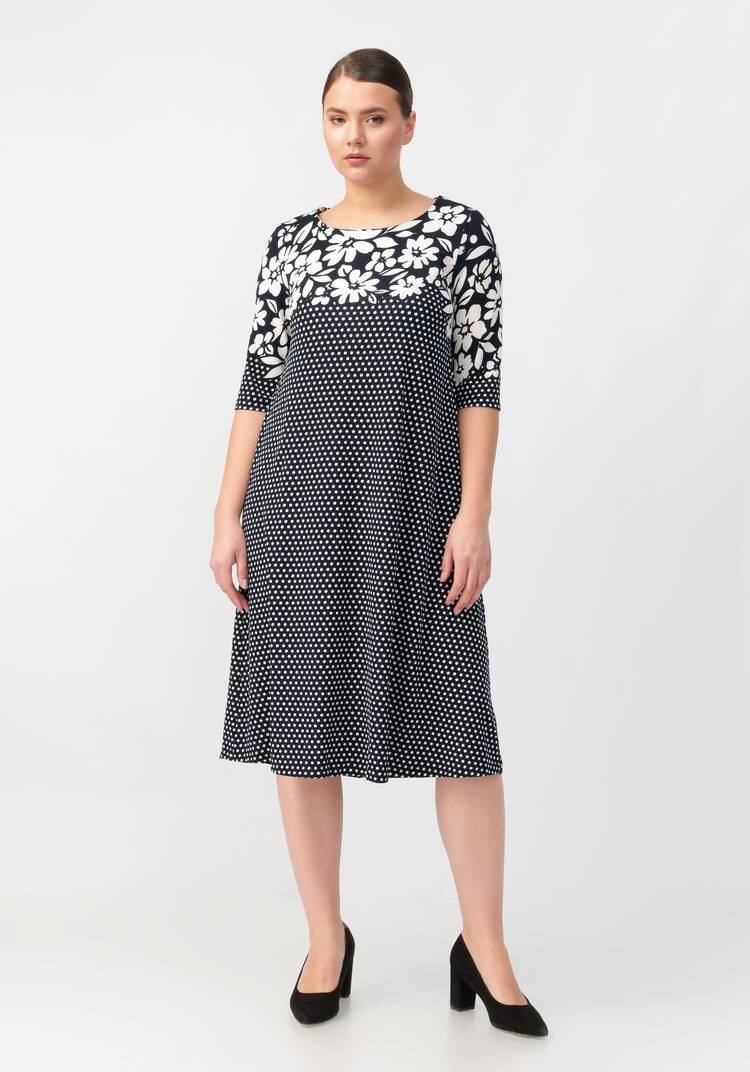 Платье Горох с принтом шир.  750, рис. 5