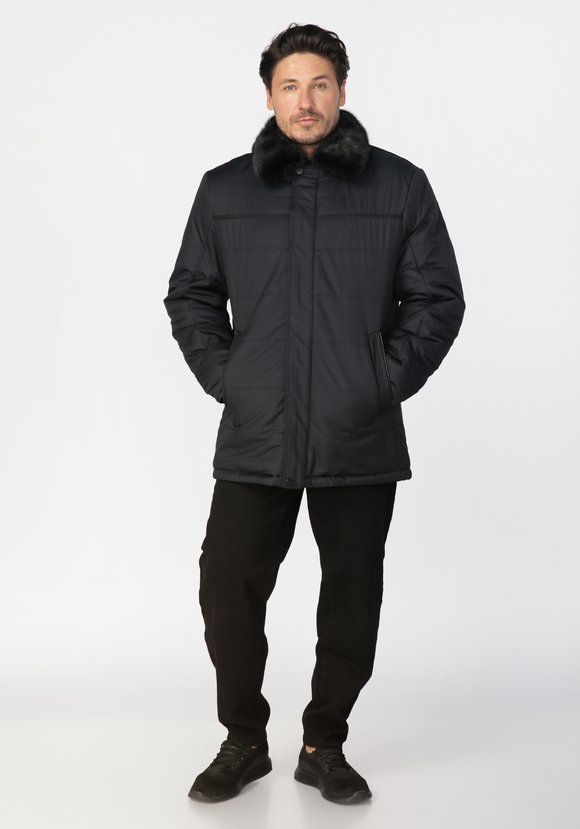 Куртка мужская с воротником меха норки Илья шир.  580, рис. 3