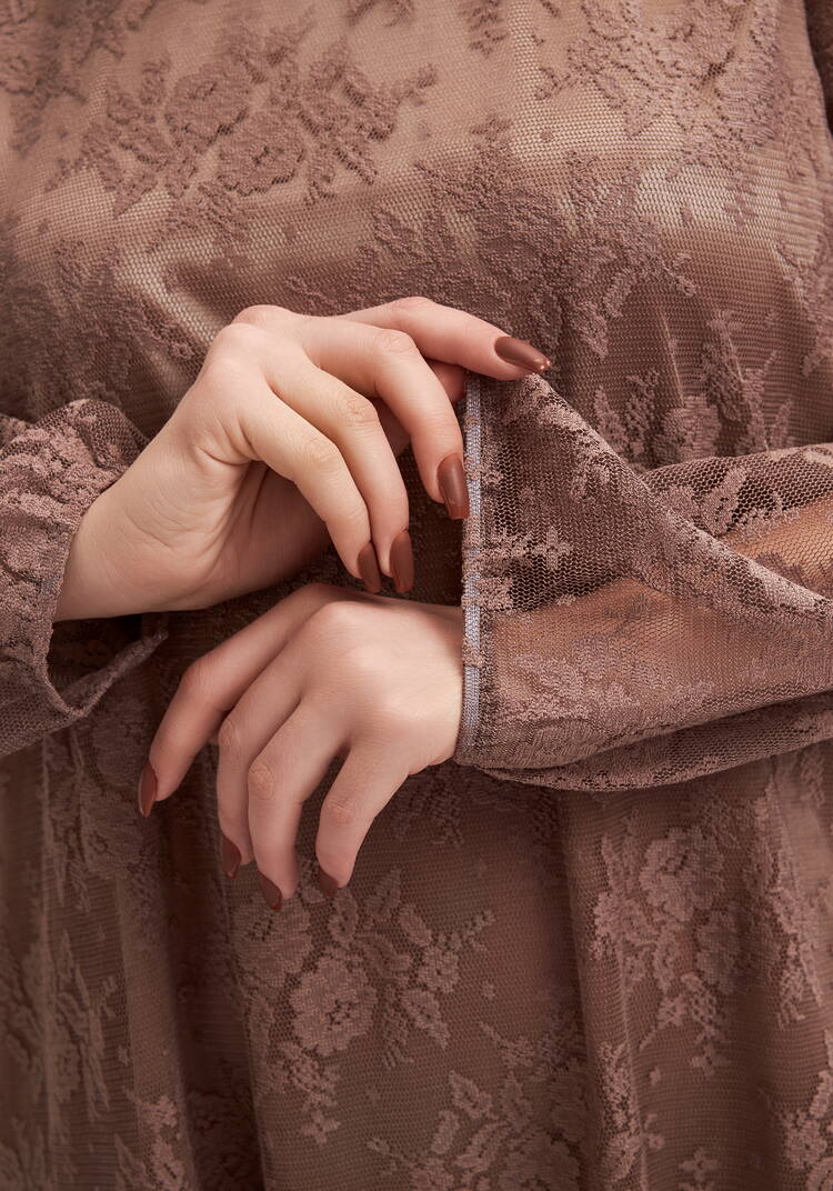 Платье кружевное с ярусом шир.  750, рис. 6