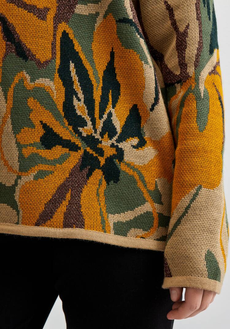 Джемпер с растительным орнаментом шир.  750, рис. 22