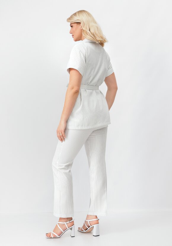 Костюм блуза и брюки в полоску шир.  580, рис. 5