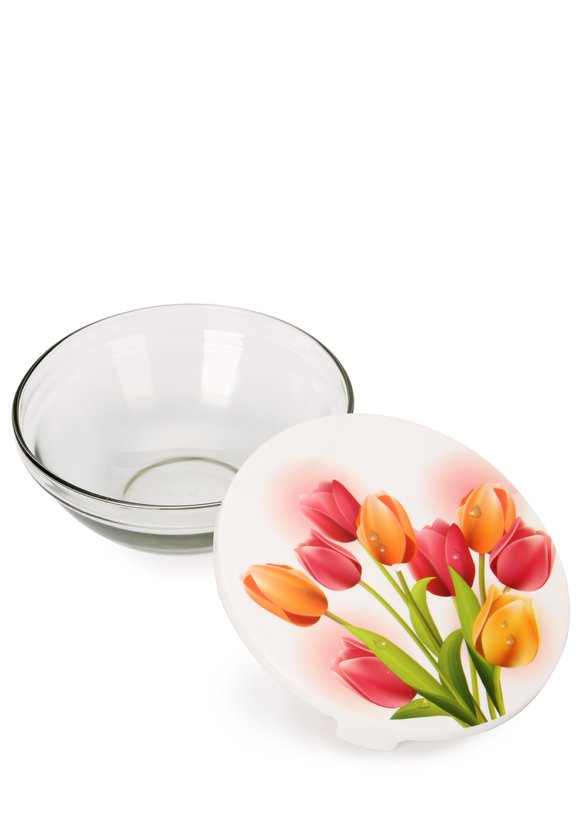 Набор из 5 салатников с крышками Тюльпаны шир.  580, рис. 4