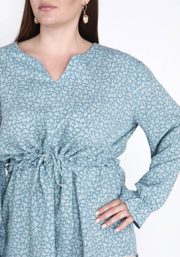 Блуза с кулиской на талии шир.  750, рис. 4