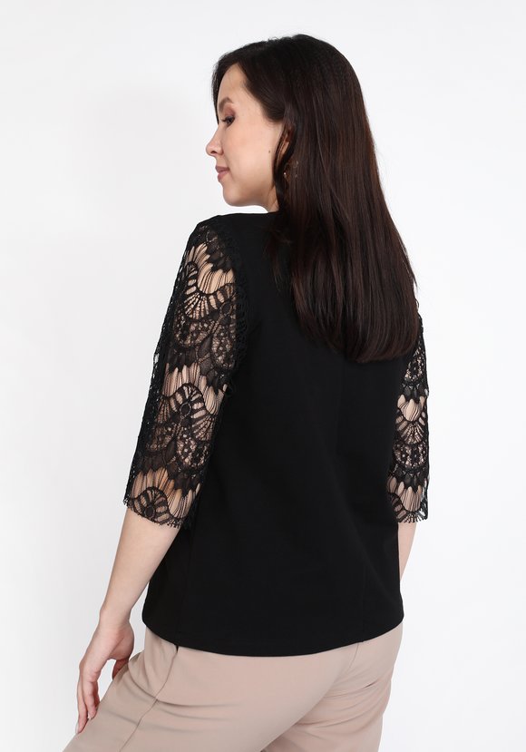 Топ-блуза с кружевным рукавом шир.  580, рис. 2