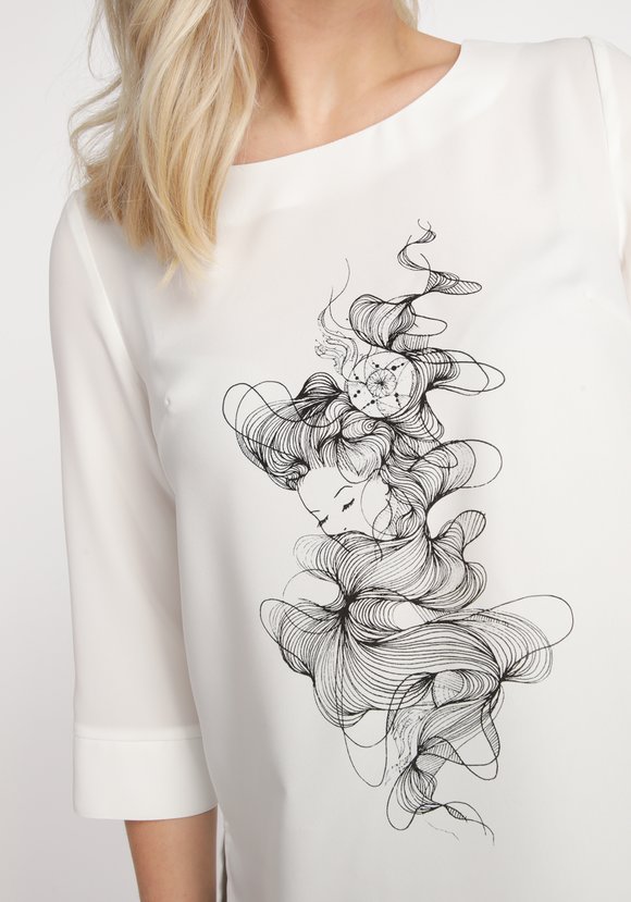 Блуза Таинственная красавица шир.  580, рис. 5