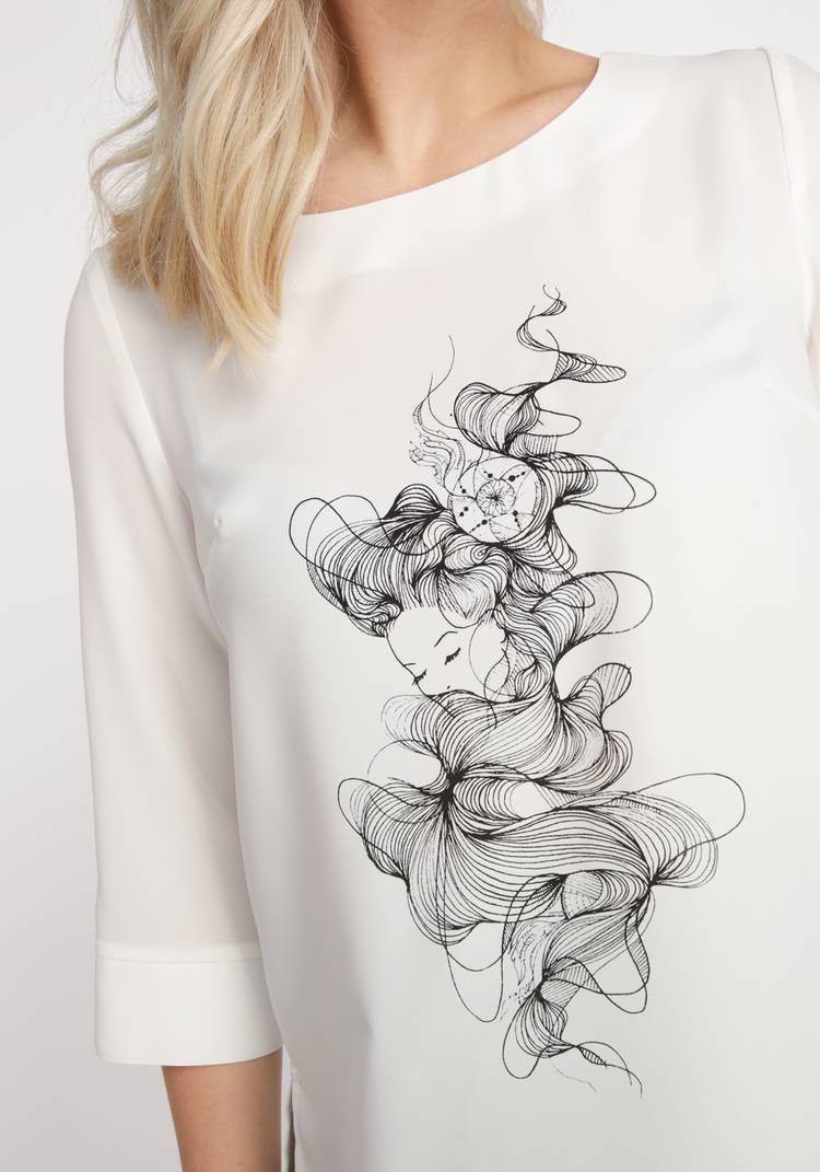 Блуза Таинственная красавица шир.  750, рис. 5