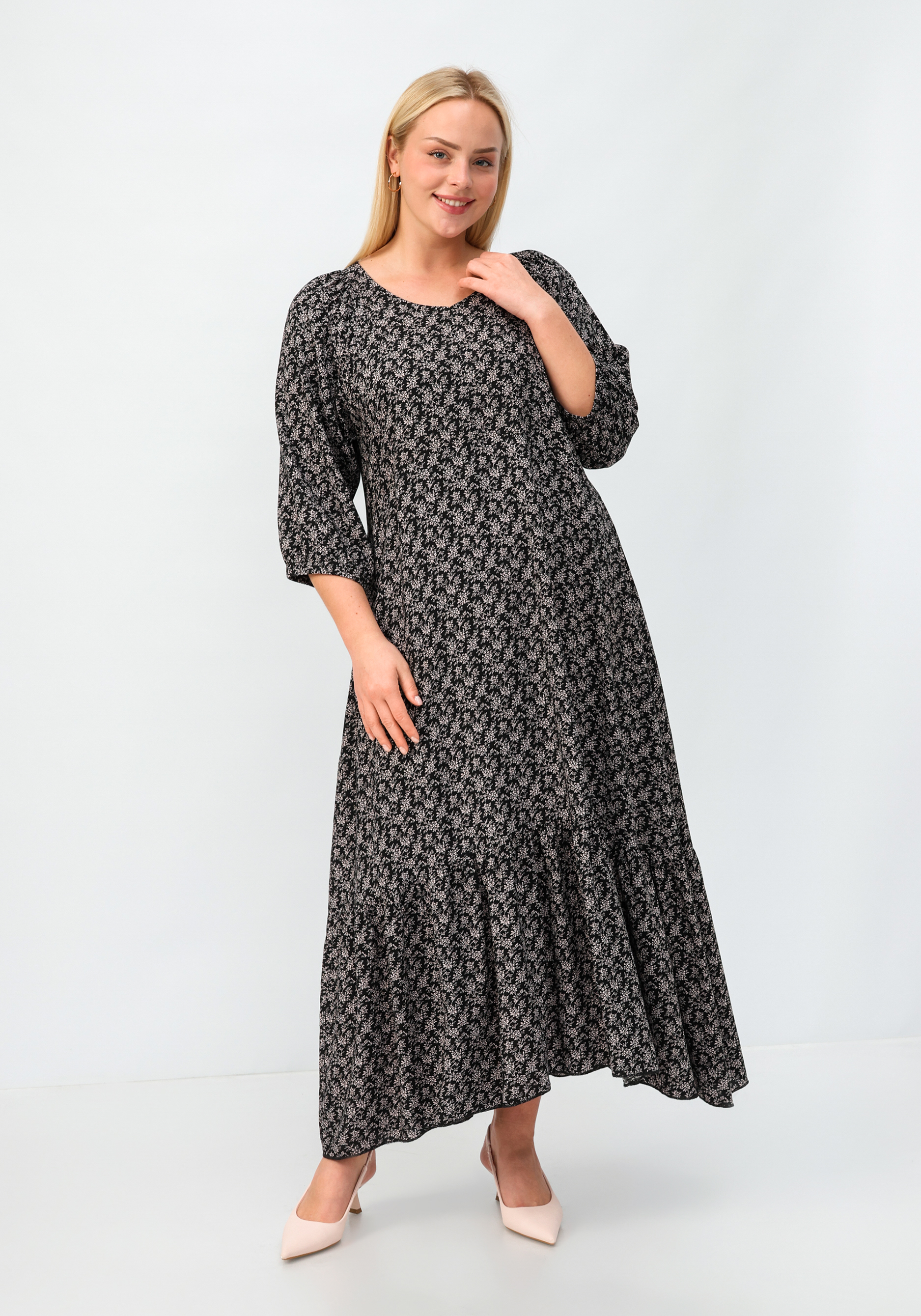 Платье "Монро" Синель, размер 50-52, цвет черный
