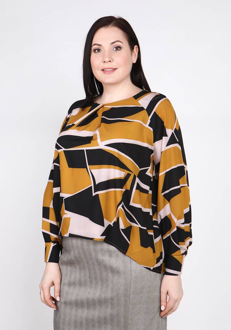 Блуза легкая свободного кроя шир.  750, рис. 5