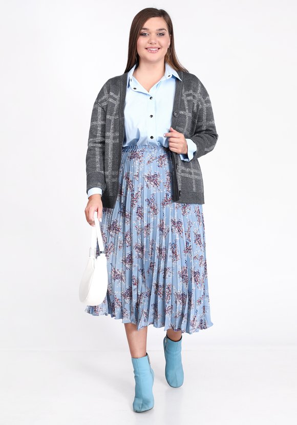 Кардиган в клетку с метанитью шир.  580, рис. 1