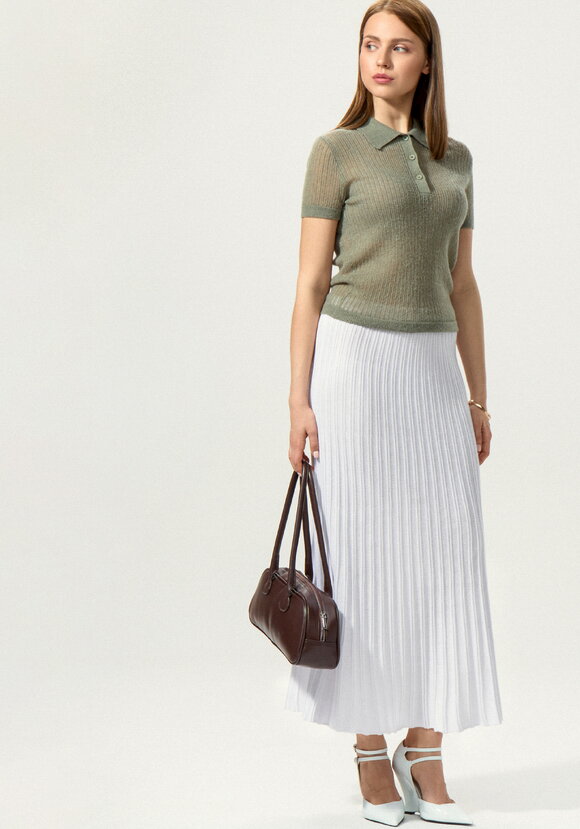 Юбка плиссе длины миди шир.  580, рис. 9