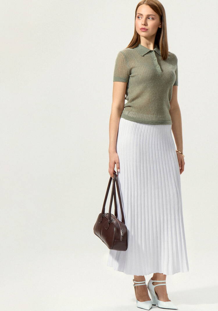 Юбка плиссе длины миди шир.  750, рис. 9