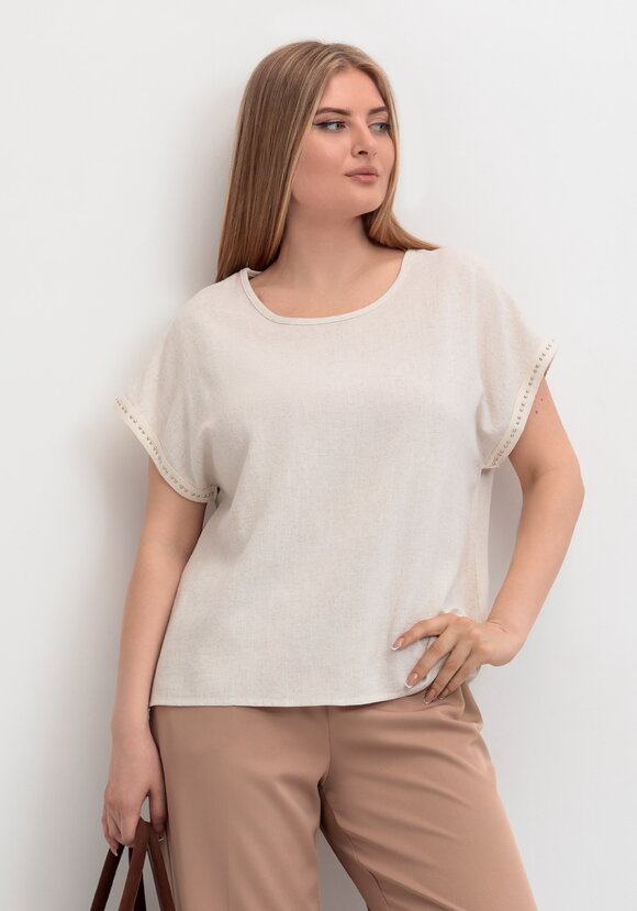 Блуза оверсайз с коротким рукавом шир.  580, рис. 11