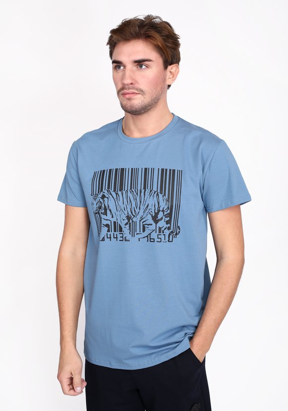 Футболка мужская с принтом тигр шир.  580, рис. 2