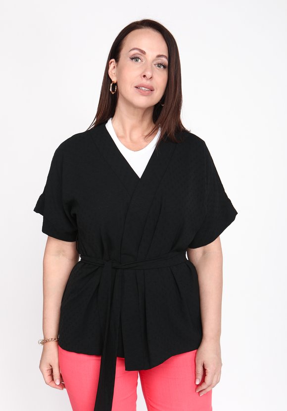 Блуза-кимоно с поясом шир.  580, рис. 2