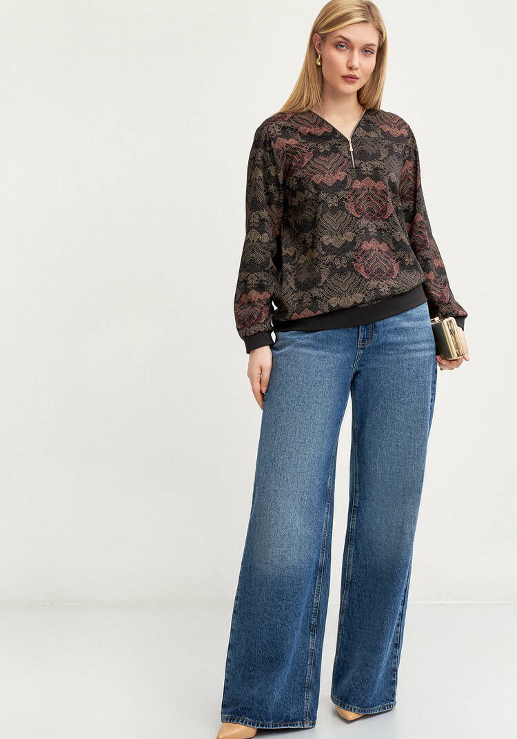 Блуза на молнии из трикотажа шир.  750, рис. 2