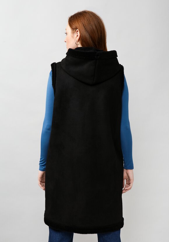 Жилет из экомеха с капюшоном шир.  580, рис. 13