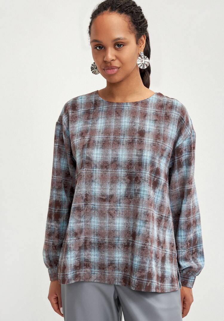 Блуза с застёжкой на спинке шир.  750, рис. 4