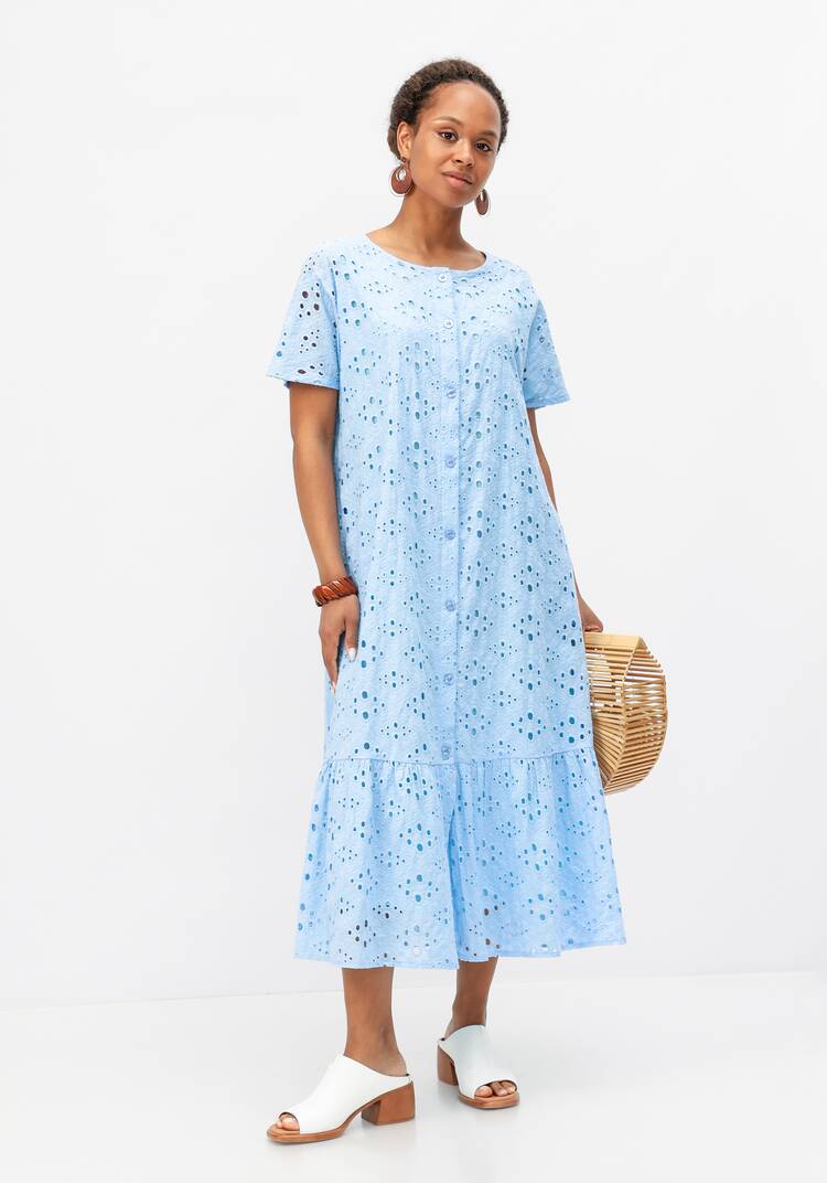 Платье ажурное с воланом шир.  750, рис. 7